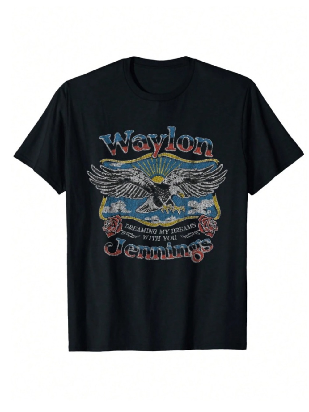 Waylon Jennings - Official Merchandise - Dreaming My Dreams T Shirt